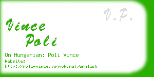 vince poli business card